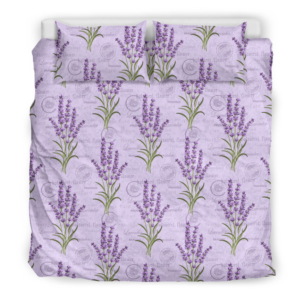 Lavender Pattern Background Bedding Set