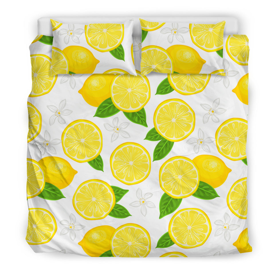 Lemon Flower Pattern Bedding Set