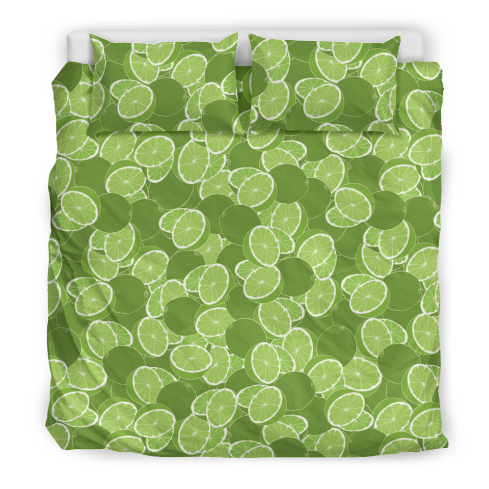 Lime Pattern Background Bedding Set