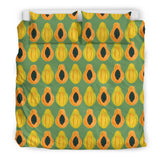 Papaya Pattern Background Bedding Set