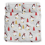 Penguin Christmas Tree Pattern Bedding Set