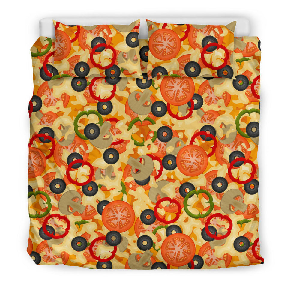 Pizza Texture Pattern Bedding Set