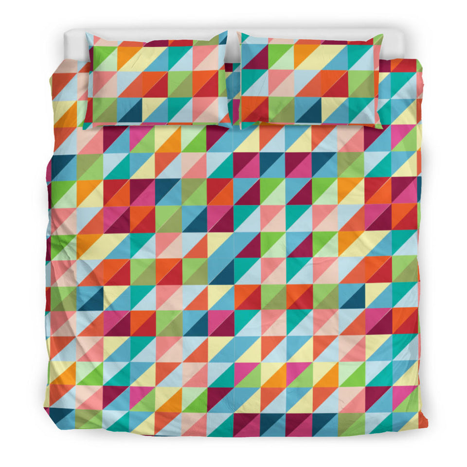 Rainbow Geometric Pattern Bedding Set