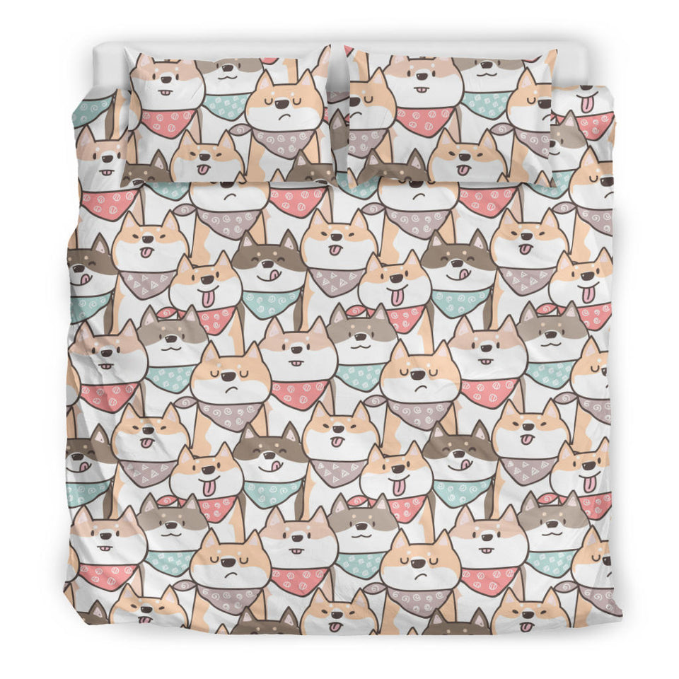 Shiba Inu Pattern Bedding Set