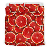 Sliced Grapefruit Pattern Background Bedding Set