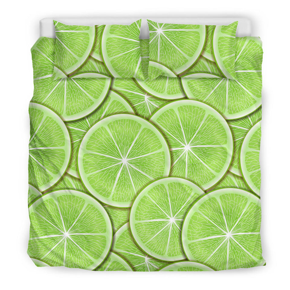 Sliced Lime Pattern Bedding Set