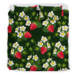 Strawberry Pattern Background Bedding Set
