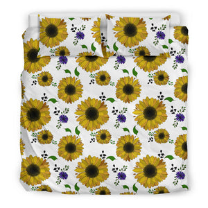 Sunflower Pattern Background Bedding Set