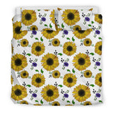 Sunflower Pattern Background Bedding Set