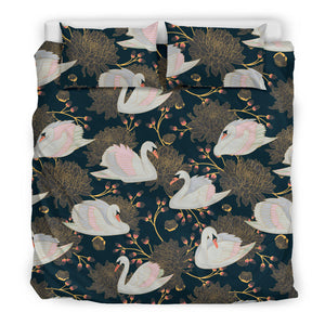 Swan Pattern Bedding Set