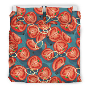 Tomato Pattern Background Bedding Set