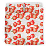 Tomato Water Color Pattern Bedding Set