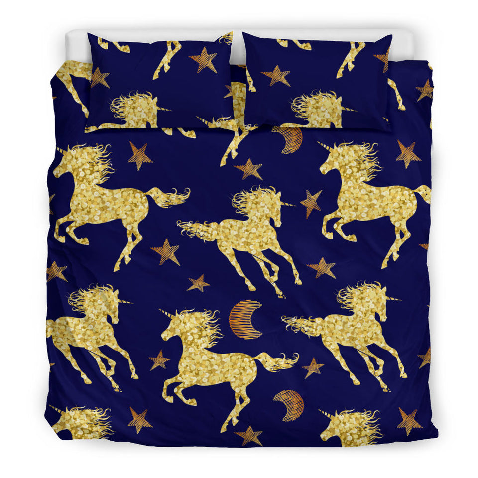 Unicorn Gold Pattern Bedding Set
