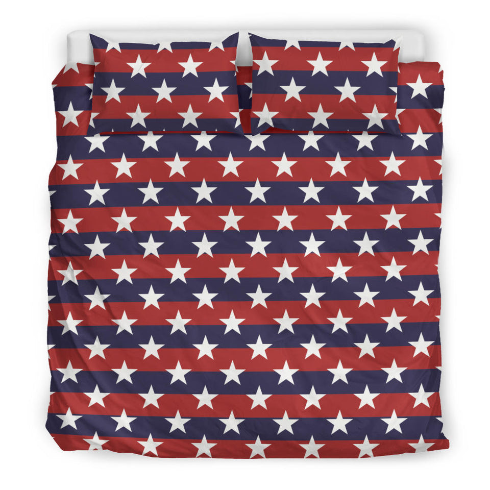 USA Star Pattern Background Bedding Set