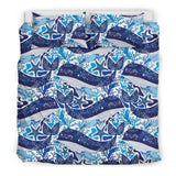 Whale Starfish Pattern Bedding Set