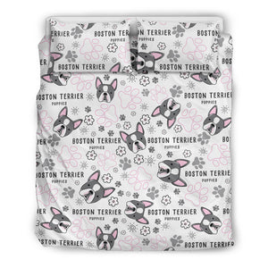 Boston Terrier Pattern Bedding Set