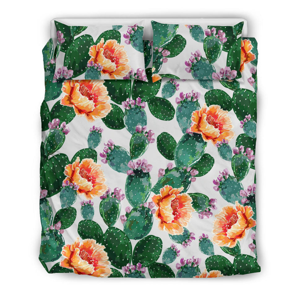 Cactus and Flower Pattern Bedding Set