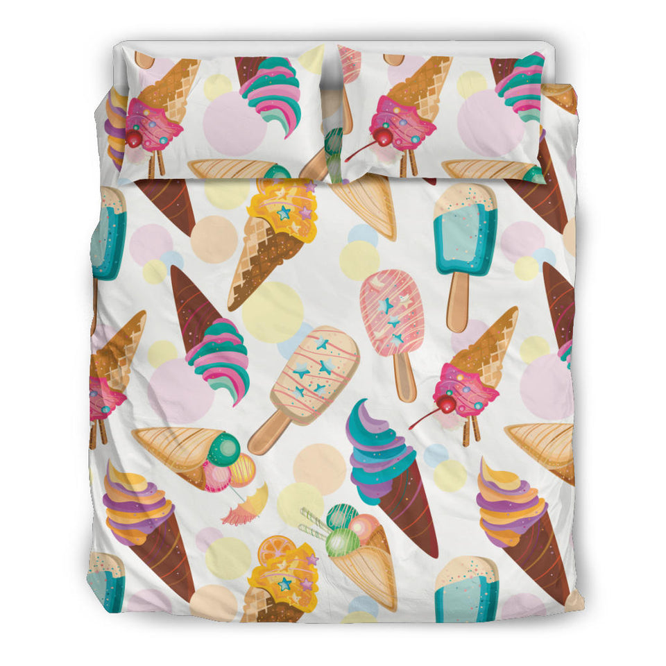 Colorful Ice Cream Pattern Bedding Set