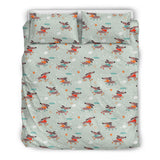 Dachshund Skating Pattern Bedding Set