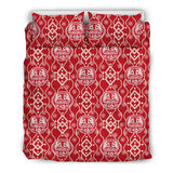 Daruma Red Pattern Bedding Set