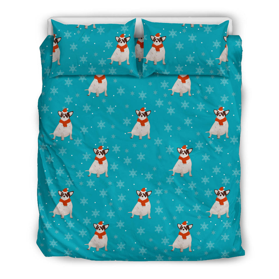 Fat Chihuahua Christmas Pattern Bedding Set