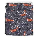 Fox Snow Winter Pattern Bedding Set