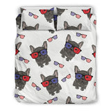 French Bulldog Sunglass Pattern Bedding Set