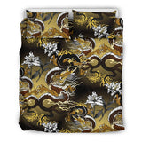 Gold Dragon Pattern Bedding Set