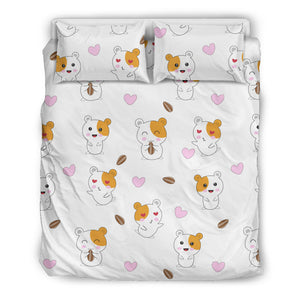 Hamster Seed Heart Pattern Bedding Set