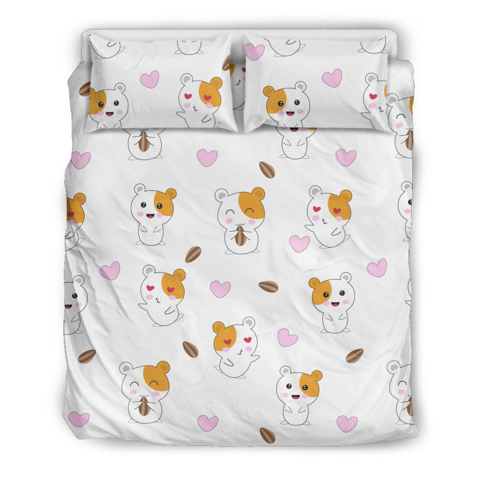 Hamster Seed Heart Pattern Bedding Set