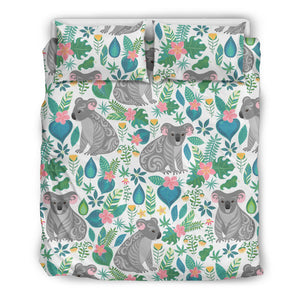 Koala Leaves Pattern Bedding Set