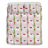 Llama Cactus Pattern Bedding Set