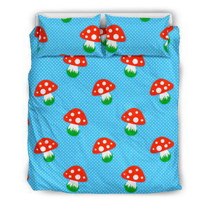 Mushroom Pokkadot Pattern Bedding Set