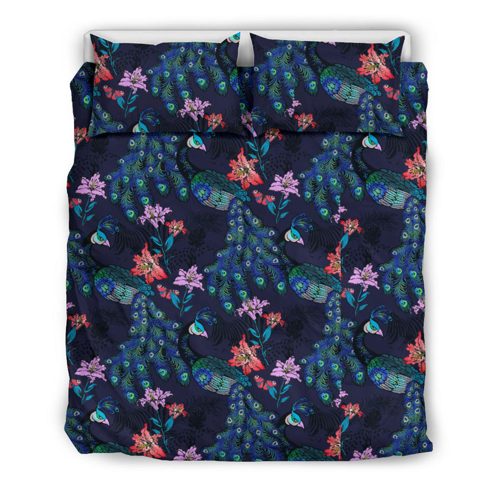 Peacock Feather Pattern Bedding Set