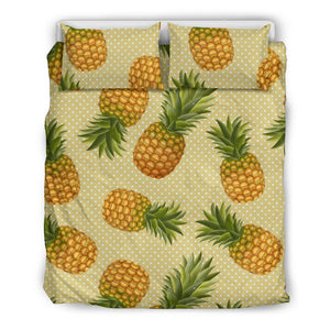 Pineapple Pattern Pokka Dot Background Bedding Set