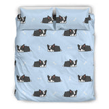 Sleep Boston Terrier Bone Pattern Bedding Set