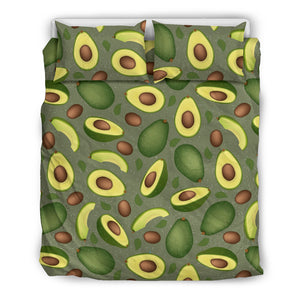 Avocado Pattern Background Bedding Set