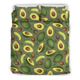 Avocado Pattern Background Bedding Set