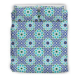 Blue Theme Arabic Morocco Pattern Bedding Set