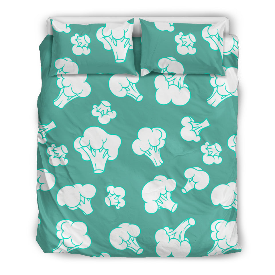 Broccoli Pattern Green background Bedding Set