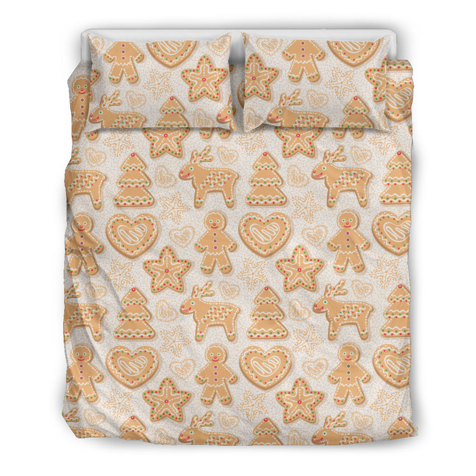 Christmas Ginger Cookie Pattern Bedding Set