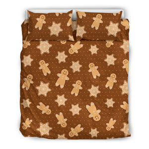 Christmas Gingerbread Cookie Pattern Bedding Set