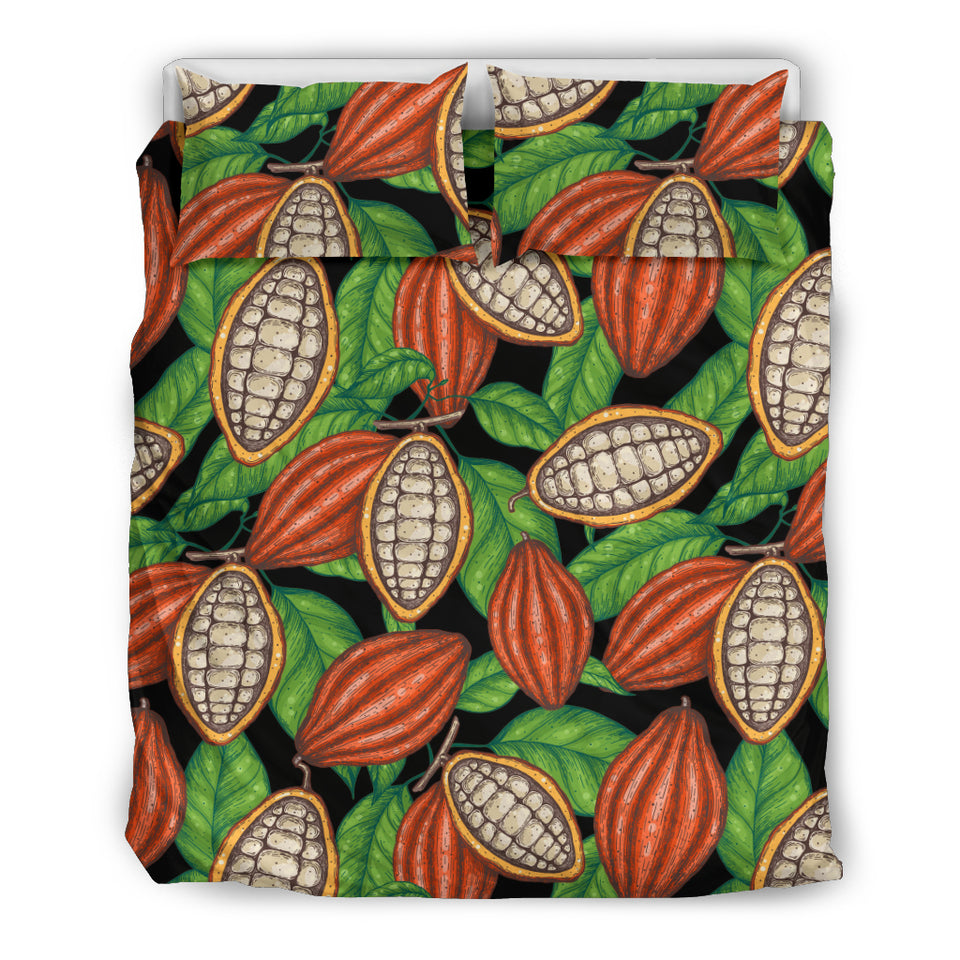 Cocoa Leaves Pattern Bedding Set
