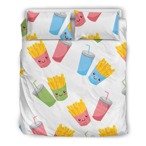 Colorful French Fries Pattern Bedding Set