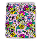 Colorful Suger Skull Pattern Bedding Set