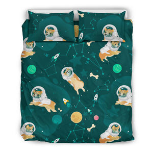 Corgi Astronaut Pattern Bedding Set