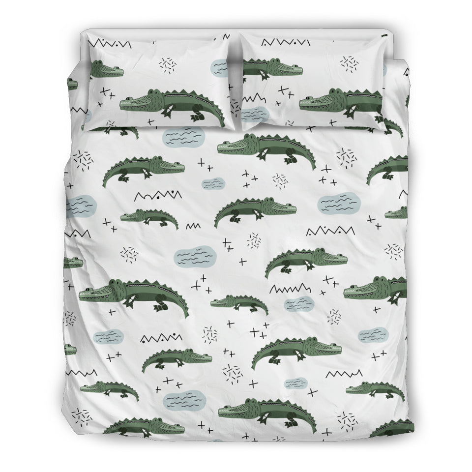 Crocodile Pattern Background Bedding Set