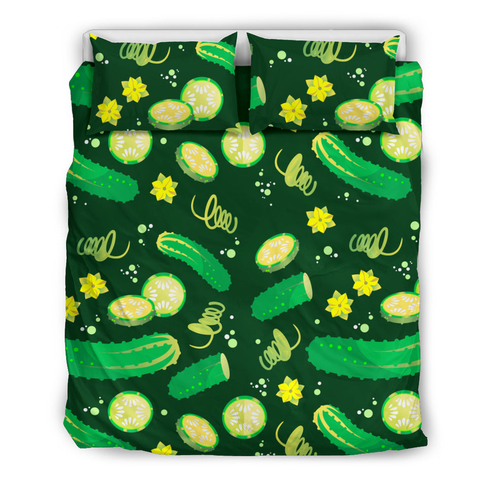 Cucumber Pattern Background Bedding Set