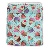 Cup Cake Heart Pattern Bedding Set