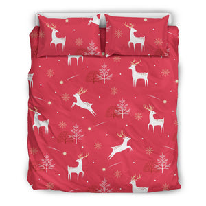 Deer Pattern Background Bedding Set